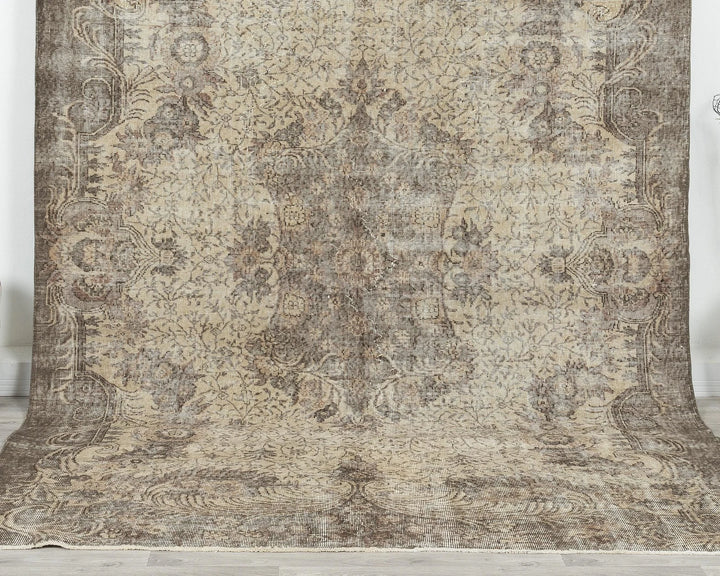 Multicolor Turkish Oushak Rug 7' 1" x 10' Hand-Knotted | No. VR25995