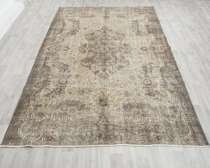 Multicolor Turkish Oushak Rug 7' 1" x 10' Hand-Knotted | No. VR25995