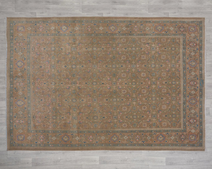 Multicolor Turkish Oushak Rug 6'11" x 9'10" Hand-Knotted | No. VR25997