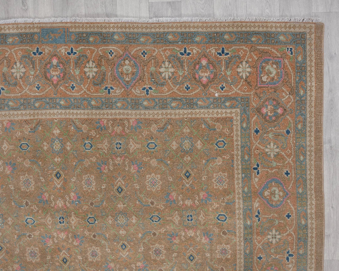 Multicolor Turkish Oushak Rug 6'11" x 9'10" Hand-Knotted | No. VR25997