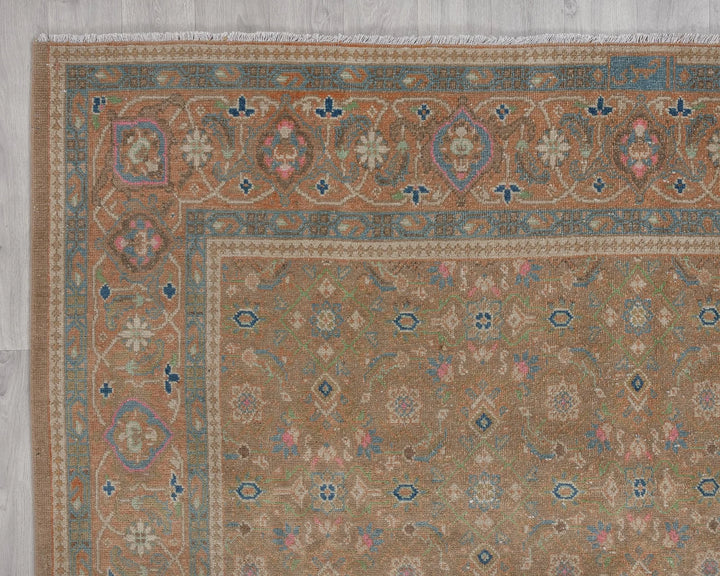 Multicolor Turkish Oushak Rug 6'11" x 9'10" Hand-Knotted | No. VR25997