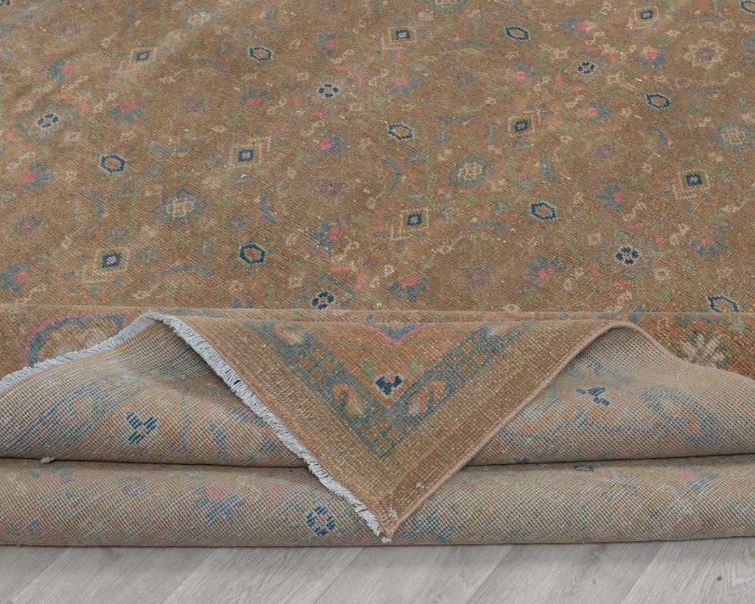 Multicolor Turkish Oushak Rug 6'11" x 9'10" Hand-Knotted | No. VR25997