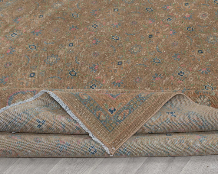 Multicolor Turkish Oushak Rug 6'11" x 9'10" Hand-Knotted | No. VR25997