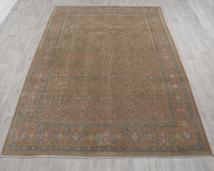 Multicolor Turkish Oushak Rug 6'11" x 9'10" Hand-Knotted | No. VR25997