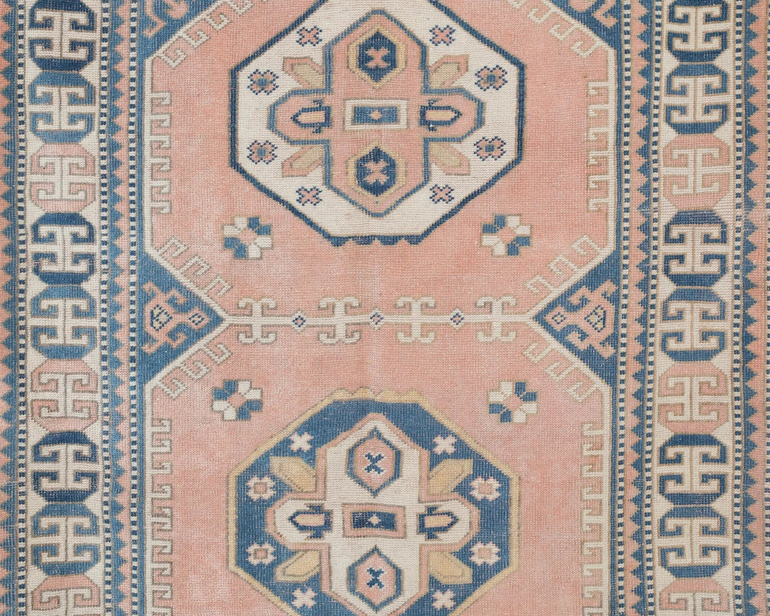 Pink Turkish Oushak Rug 5' 4" x 8' 4" Hand-Knotted | No. VR26022