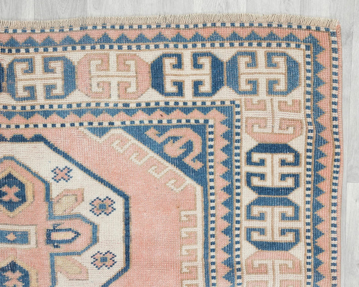 Pink Turkish Oushak Rug 5' 4" x 8' 4" Hand-Knotted | No. VR26022