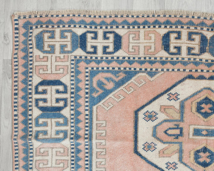Pink Turkish Oushak Rug 5' 4" x 8' 4" Hand-Knotted | No. VR26022
