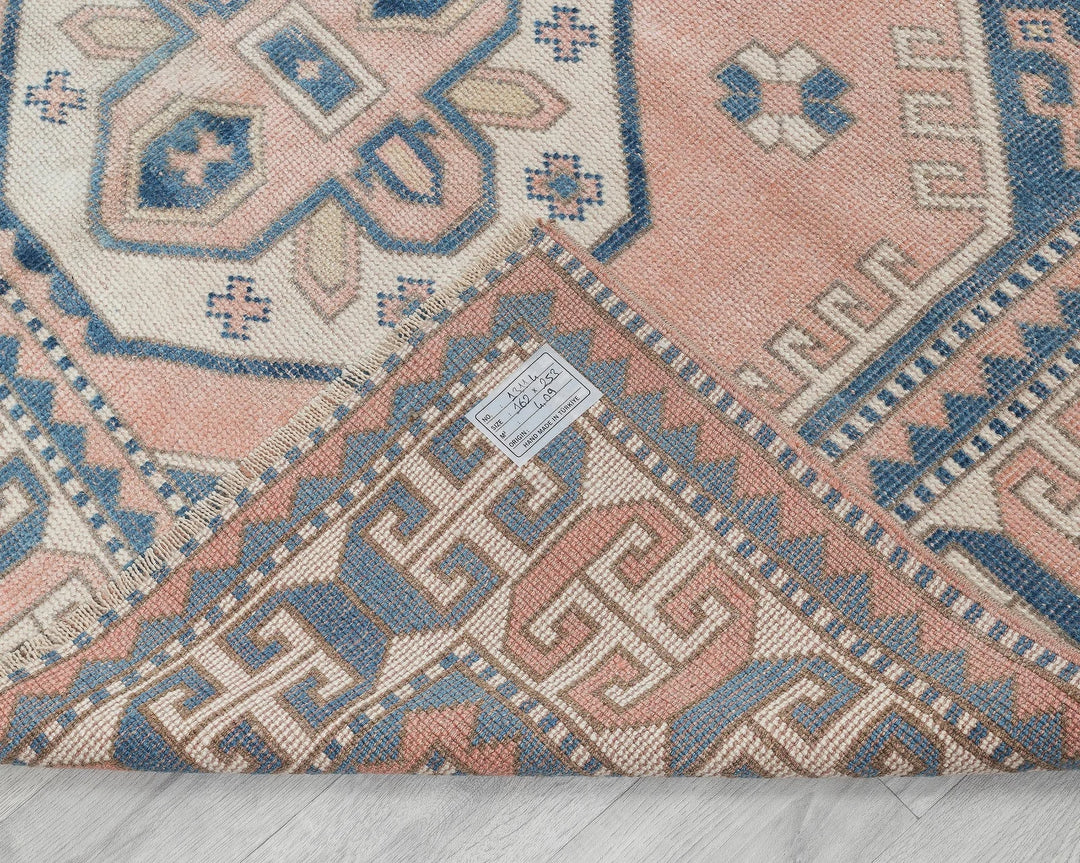 Pink Turkish Oushak Rug 5' 4" x 8' 4" Hand-Knotted | No. VR26022