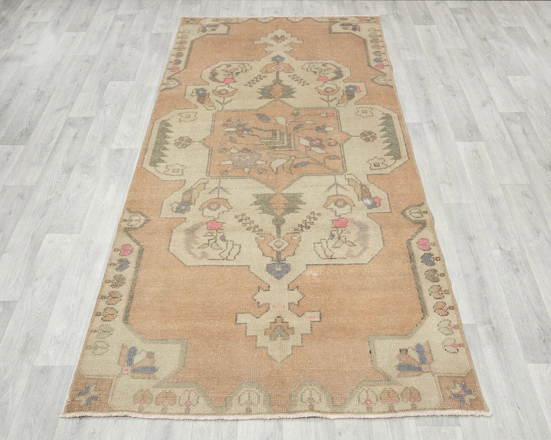 Multicolor Turkish Oushak Rug 7' 5" x 3' 9" Hand-Knotted | No. VR26101