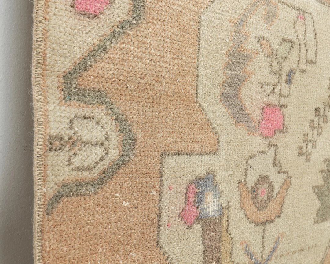 Multicolor Turkish Oushak Rug 7' 5" x 3' 9" Hand-Knotted | No. VR26101