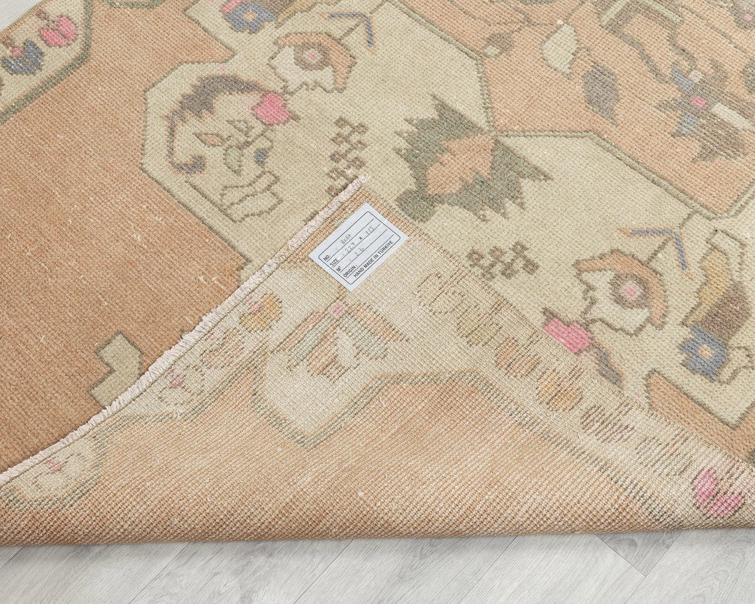 Multicolor Turkish Oushak Rug 7' 5" x 3' 9" Hand-Knotted | No. VR26101