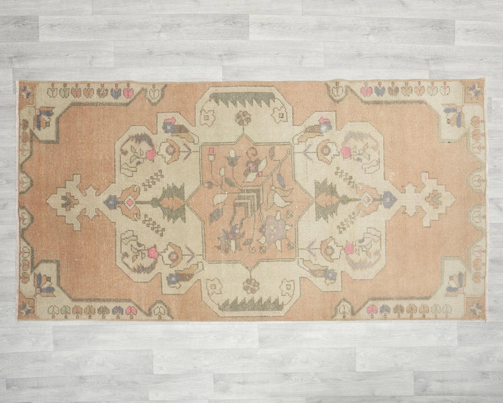 Multicolor Turkish Oushak Rug 7' 5" x 3' 9" Hand-Knotted | No. VR26101