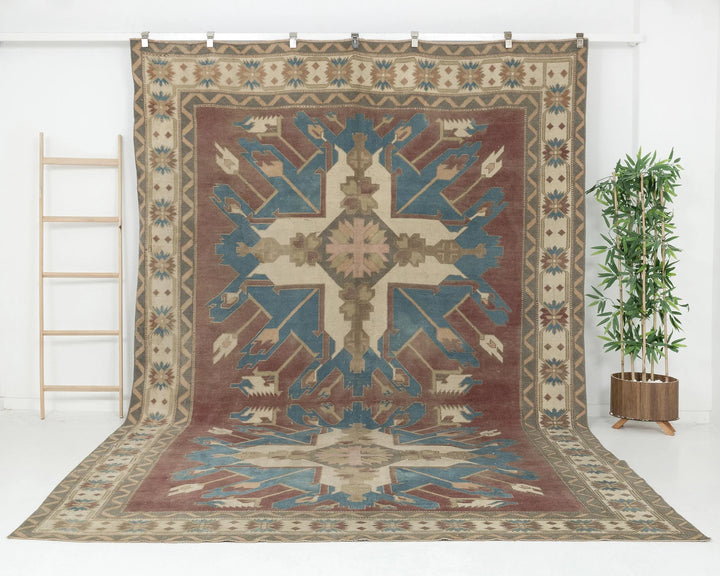 Multicolor Turkish Oushak Rug 8' 2" x 12' 4" Hand-Knotted | No. VR26139