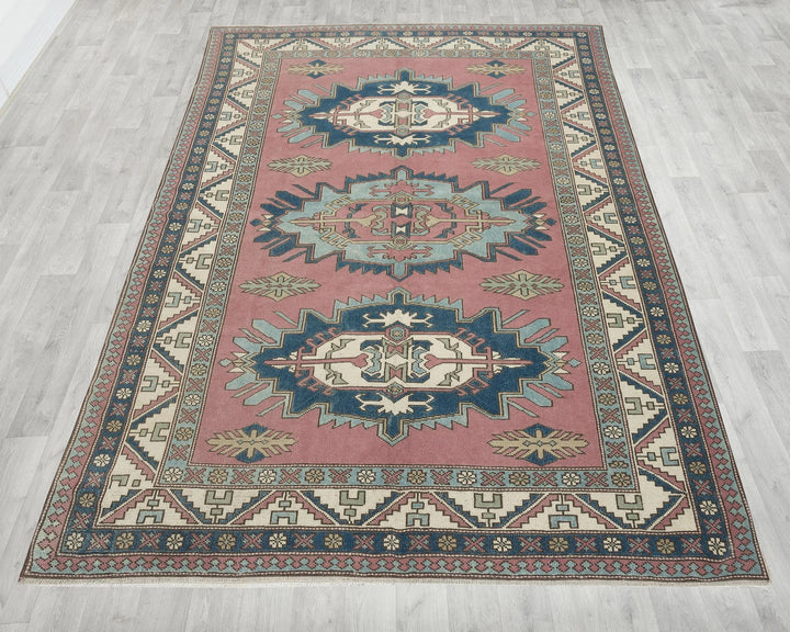 Multicolor Turkish Oushak Rug 6'7" x 9'10" Hand-Knotted | No. VR26176