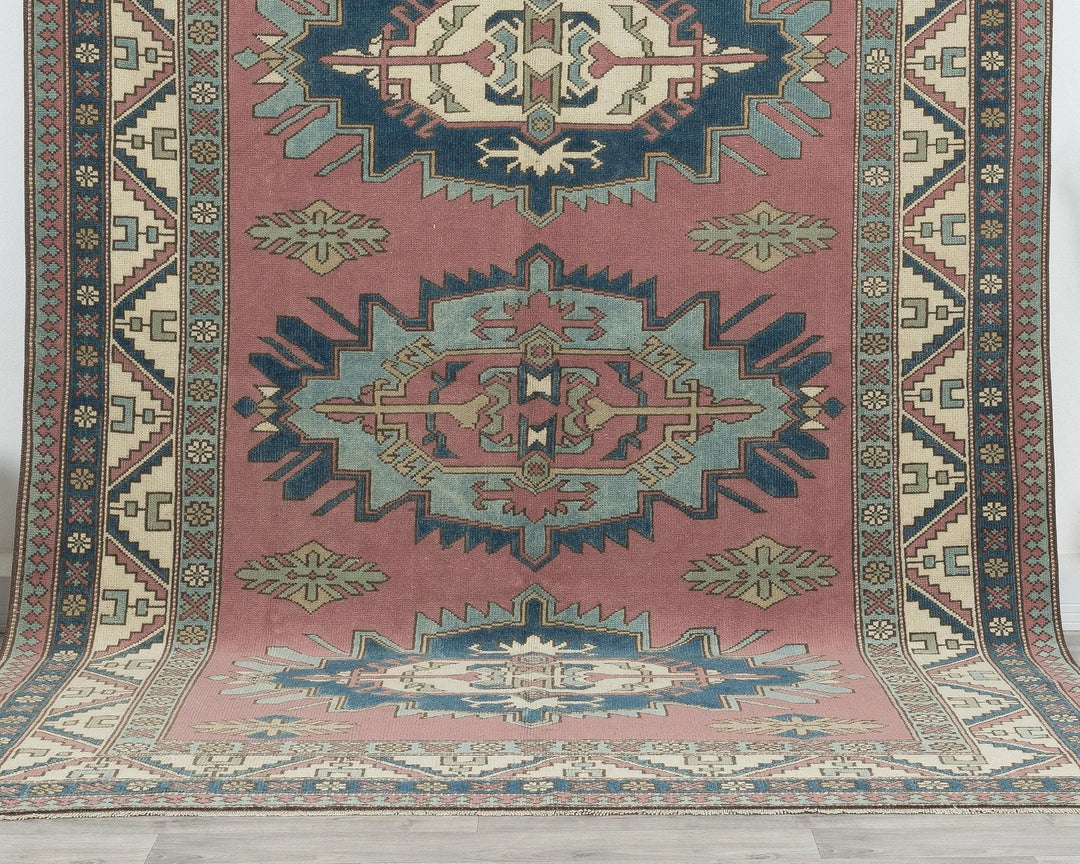 Multicolor Turkish Oushak Rug 6'7" x 9'10" Hand-Knotted | No. VR26176
