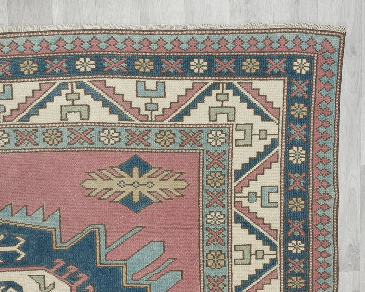 Multicolor Turkish Oushak Rug 6'7" x 9'10" Hand-Knotted | No. VR26176