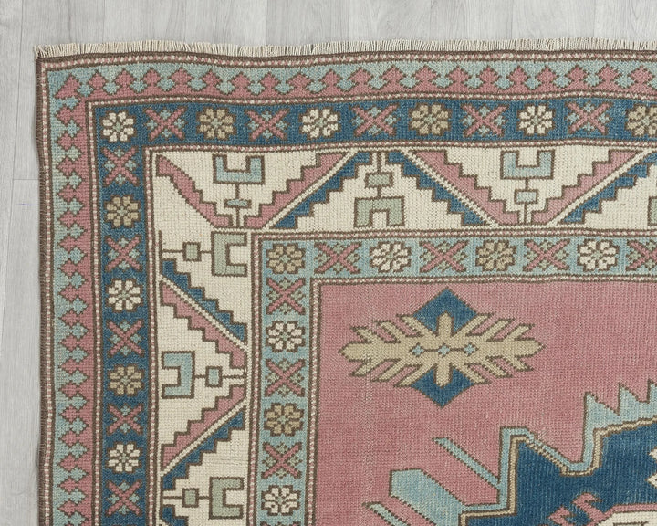Multicolor Turkish Oushak Rug 6'7" x 9'10" Hand-Knotted | No. VR26176