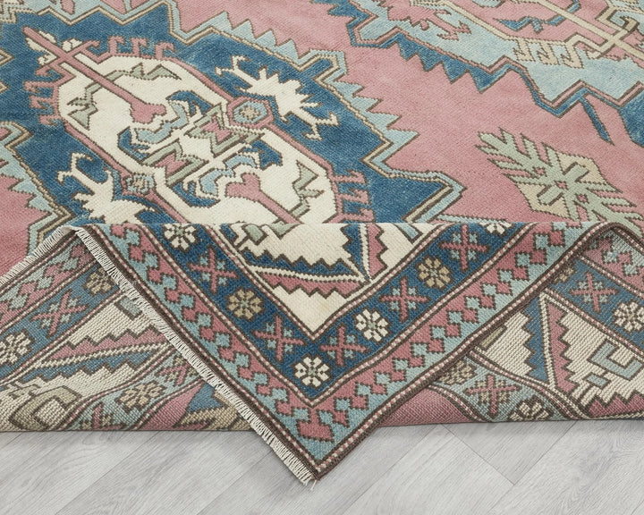 Multicolor Turkish Oushak Rug 6'7" x 9'10" Hand-Knotted | No. VR26176