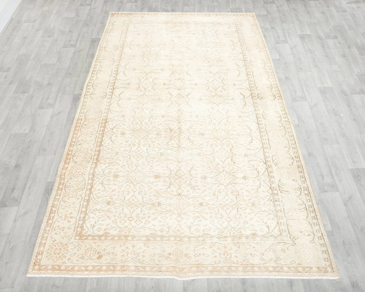 Beige Turkish Oushak Rug 5' x 8' 8" Hand-Knotted | No. VR26216