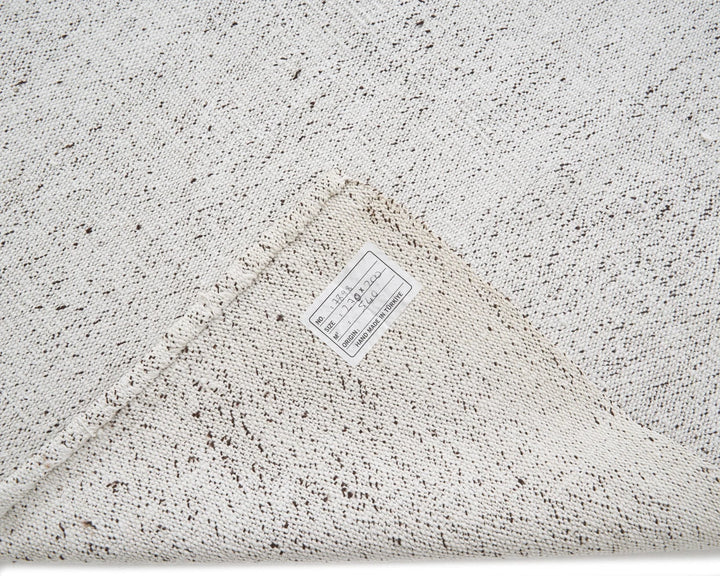 White Turkish Kilim Rug 6' 7" x 8' 10" Flat-Weave | No. VR26240