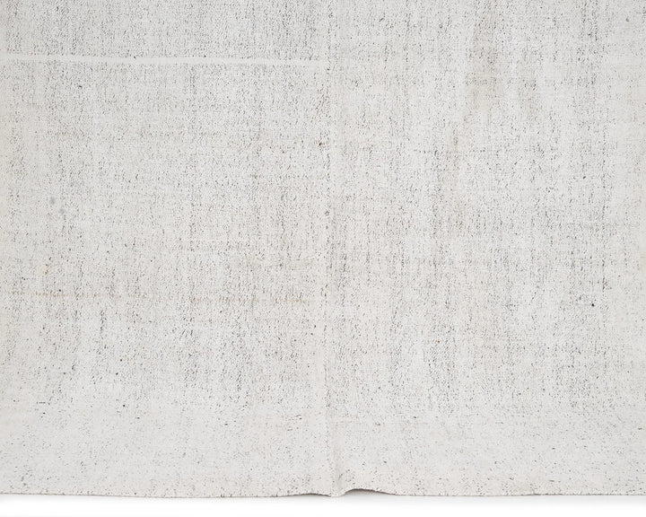 White Turkish Kilim Rug 6' 7" x 8' 10" Flat-Weave | No. VR26240