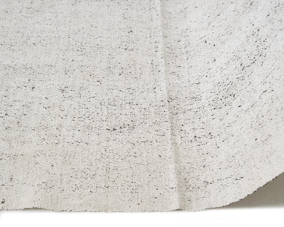 White Turkish Kilim Rug 6' 7" x 8' 10" Flat-Weave | No. VR26240