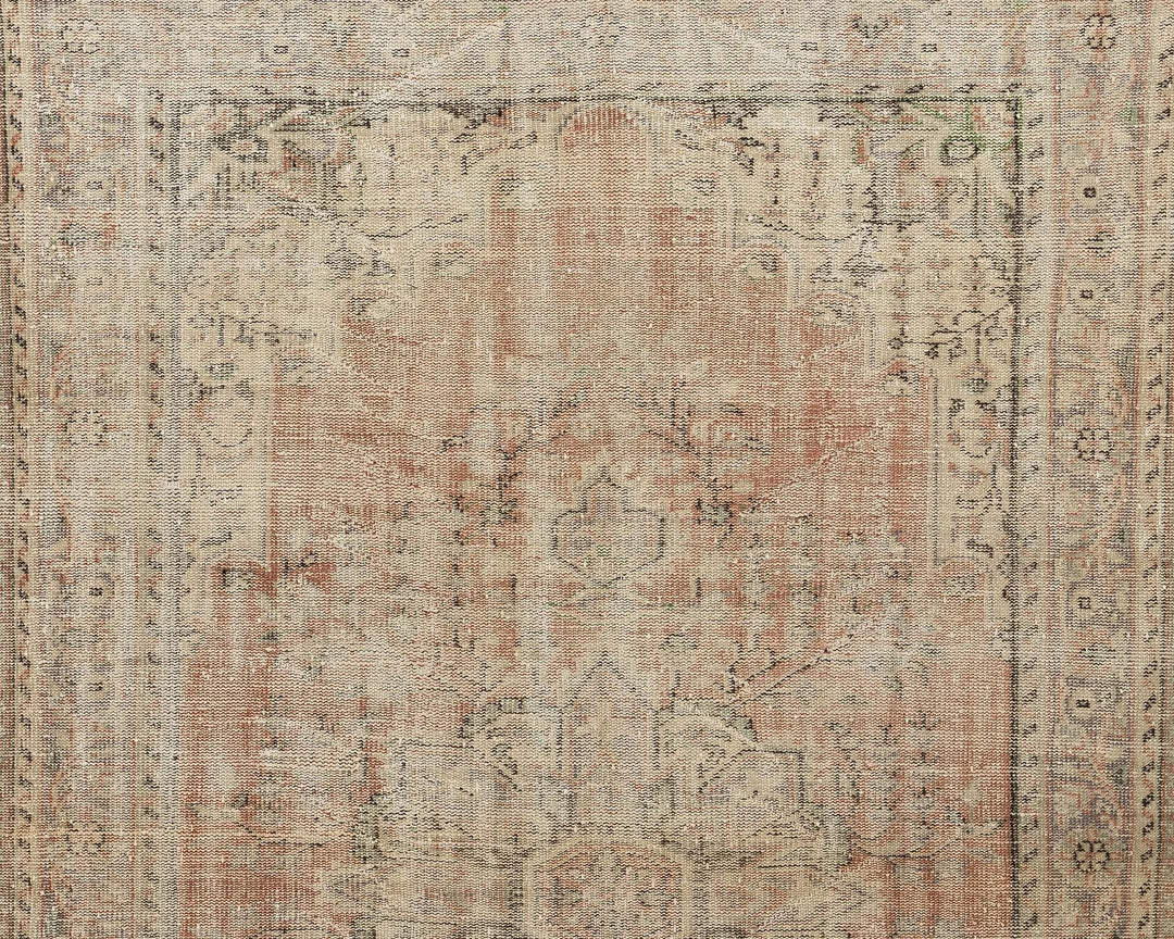 Orange Turkish Oushak Rug 6'1" x 9'8" Hand-Knotted | No. VR26321