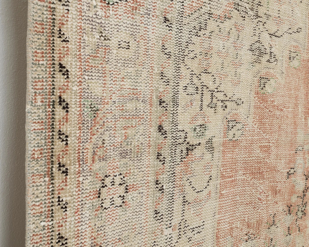 Orange Turkish Oushak Rug 6'1" x 9'8" Hand-Knotted | No. VR26321