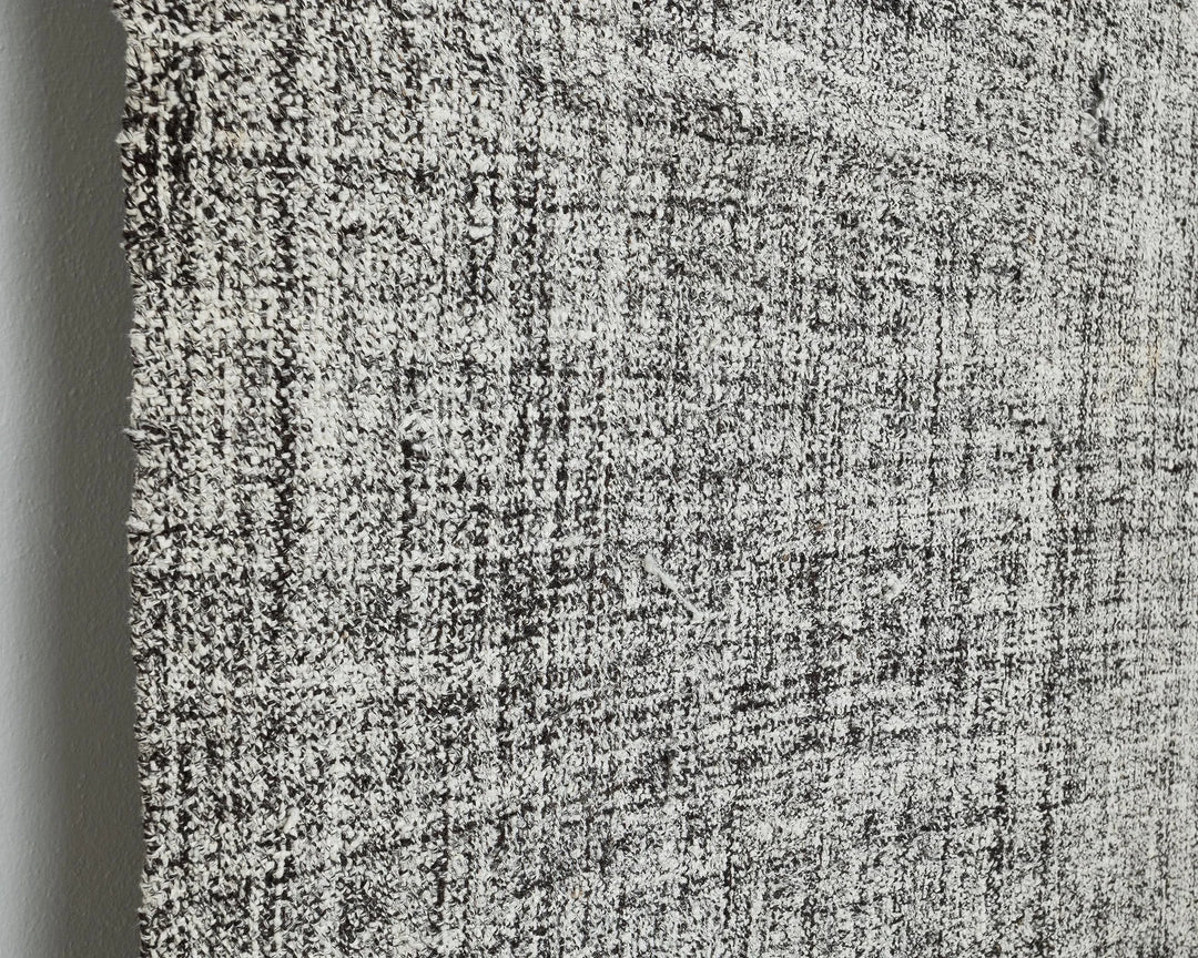 Black Turkish Kilim Rug 6'8" x 8'8" Flat-Weave close-up