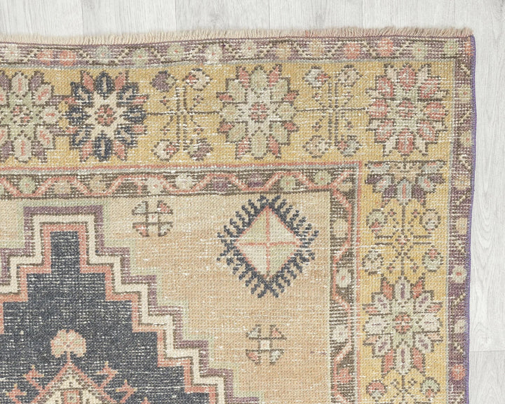 Multicolor Turkish Oushak Rug 3' 8" x 6' 11" Hand-Knotted | No. VR26648