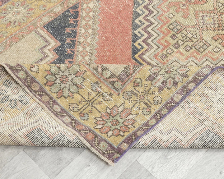 Multicolor Turkish Oushak Rug 3' 8" x 6' 11" Hand-Knotted | No. VR26648