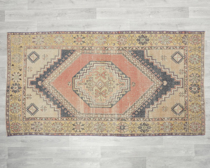 Multicolor Turkish Oushak Rug 3' 8" x 6' 11" Hand-Knotted | No. VR26648