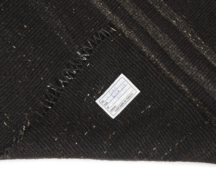 Brown Turkish Kilim Rug 7' 5" x 13' 3" Flat-Weave | No. VR26686