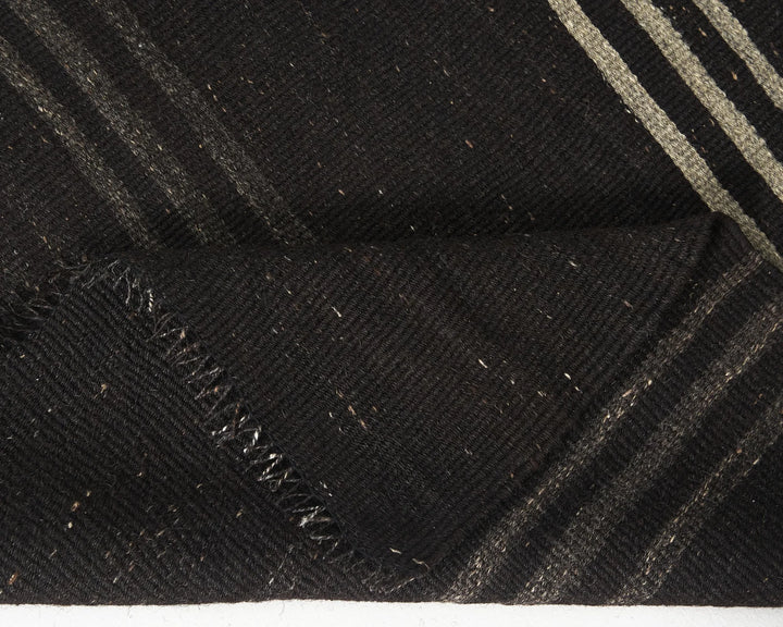 Brown Turkish Kilim Rug 7' 5" x 13' 3" Flat-Weave | No. VR26686
