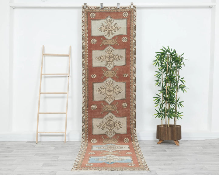 Multicolor Turkish Oushak Rug 10' 3" x 2' 9" Hand-Knotted | No. VR26722
