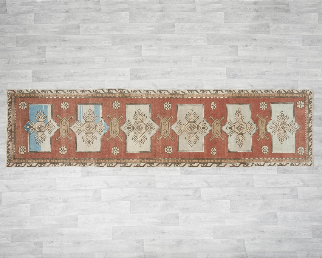 Multicolor Turkish Oushak Rug 10' 3" x 2' 9" Hand-Knotted | No. VR26722