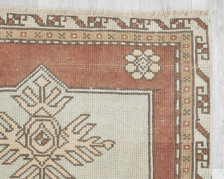 Multicolor Turkish Oushak Rug 10' 3" x 2' 9" Hand-Knotted | No. VR26722