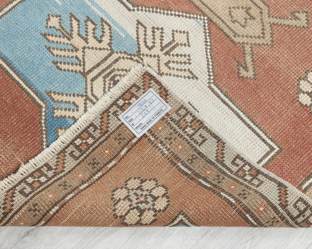 Multicolor Turkish Oushak Rug 10' 3" x 2' 9" Hand-Knotted | No. VR26722