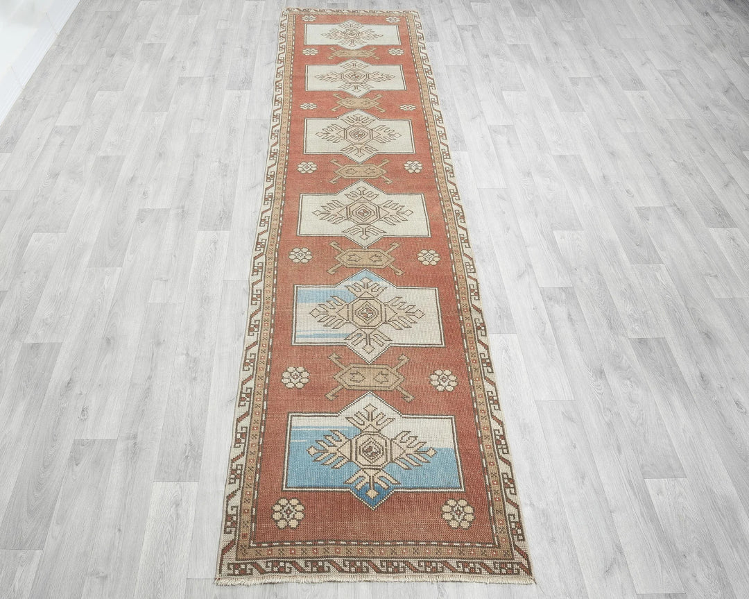 Multicolor Turkish Oushak Rug 10' 3" x 2' 9" Hand-Knotted | No. VR26722