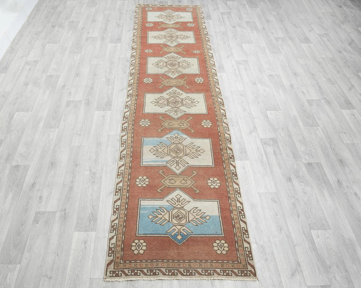 Multicolor Turkish Oushak Rug 10' 3" x 2' 9" Hand-Knotted | No. VR26722