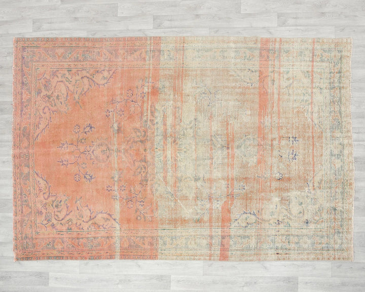 Multicolor Turkish Oushak Rug 6'5" x 9' Hand-Knotted | No. VR26894