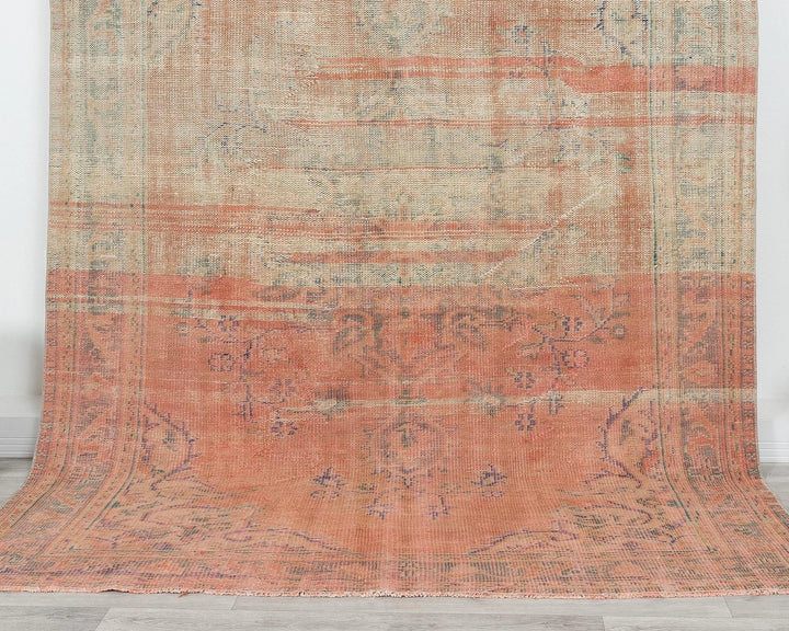 Multicolor Turkish Oushak Rug 6'5" x 9' Hand-Knotted | No. VR26894