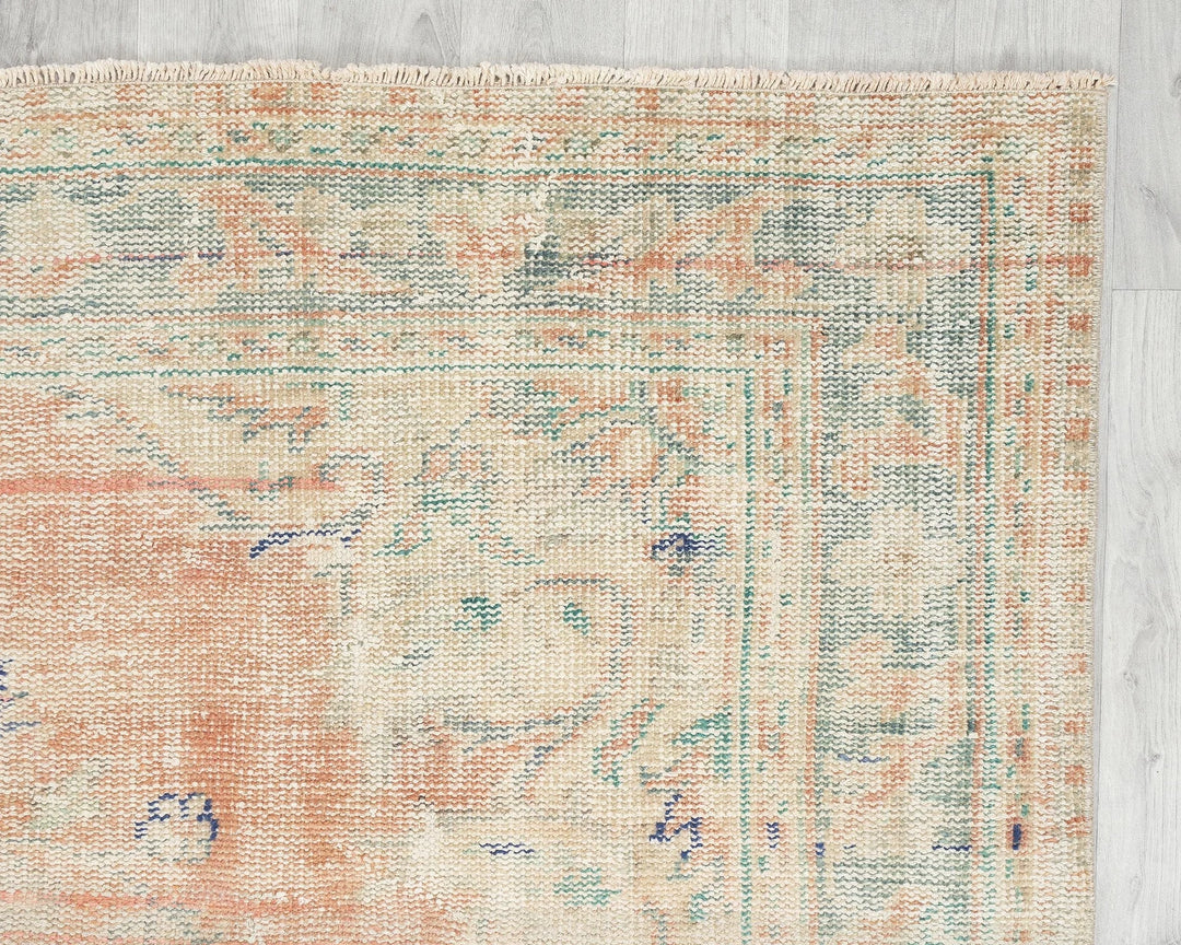 Multicolor Turkish Oushak Rug 6'5" x 9' Hand-Knotted | No. VR26894