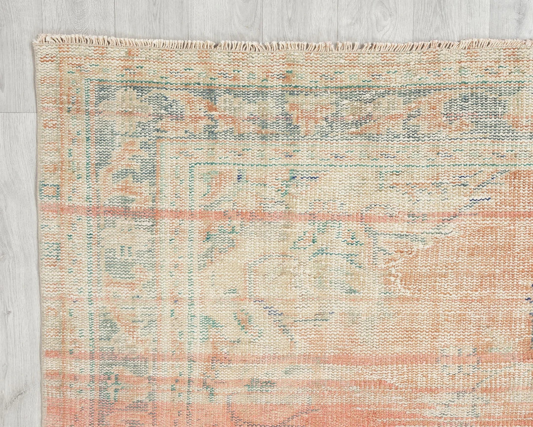 Multicolor Turkish Oushak Rug 6'5" x 9' Hand-Knotted | No. VR26894