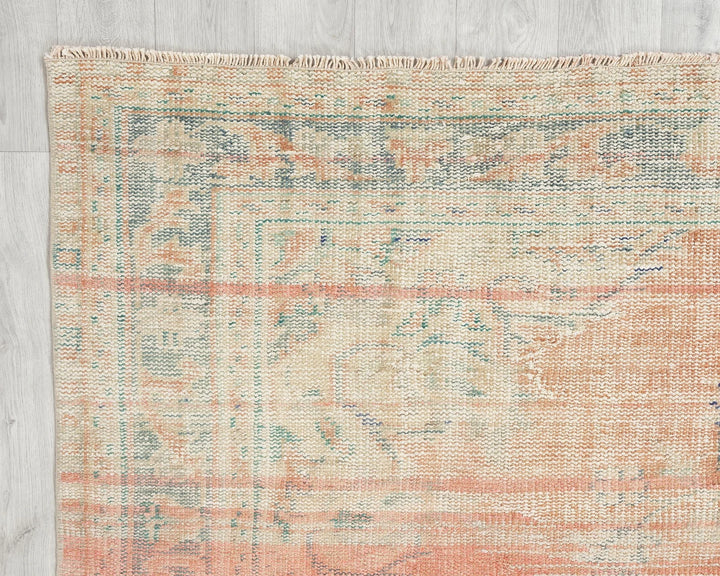 Multicolor Turkish Oushak Rug 6'5" x 9' Hand-Knotted | No. VR26894