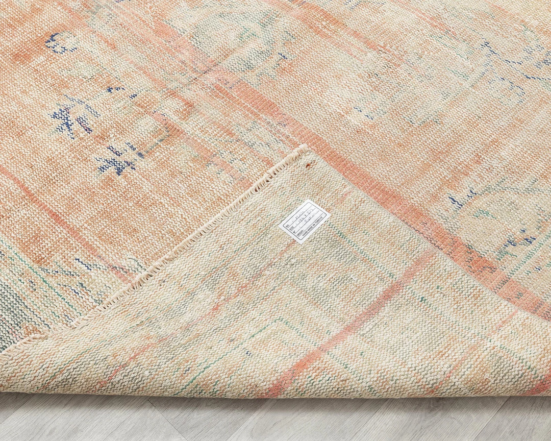 Multicolor Turkish Oushak Rug 6'5" x 9' Hand-Knotted | No. VR26894