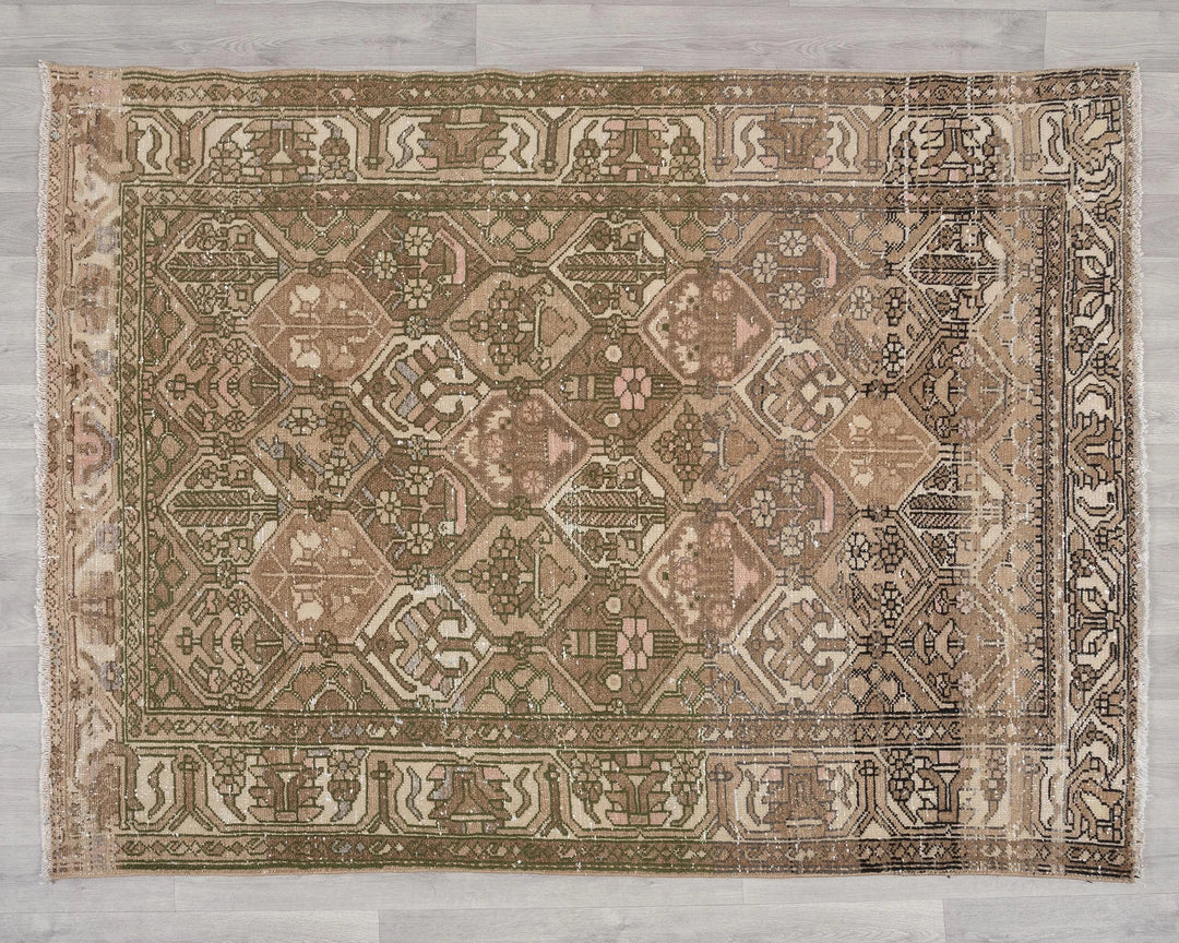 Multicolor Turkish Oushak Rug 5' 3" x 6' 4" Hand-Knotted | No. VR27179