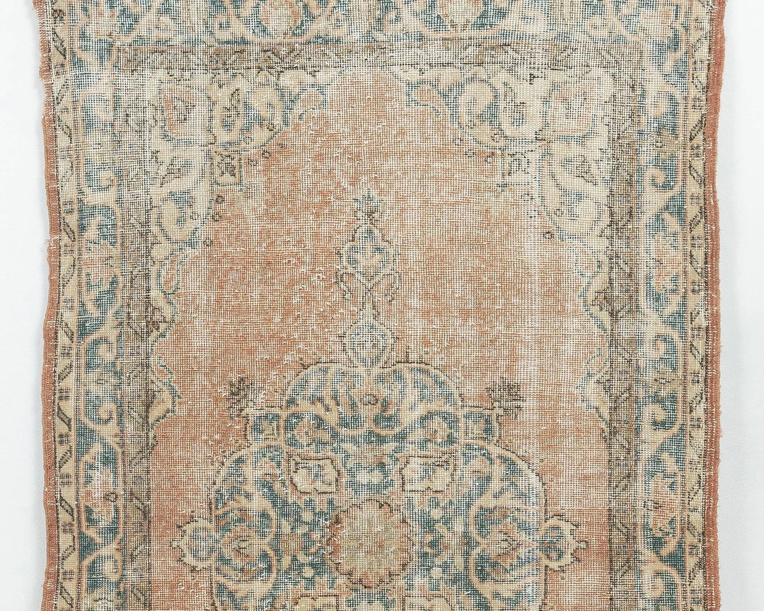 Multicolor Turkish Oushak Rug 3'9" x 6'5" Hand-Knotted | No. VR27212