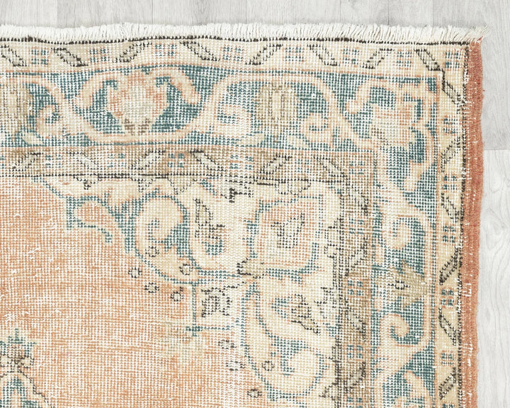 Multicolor Turkish Oushak Rug 3'9" x 6'5" Hand-Knotted | No. VR27212
