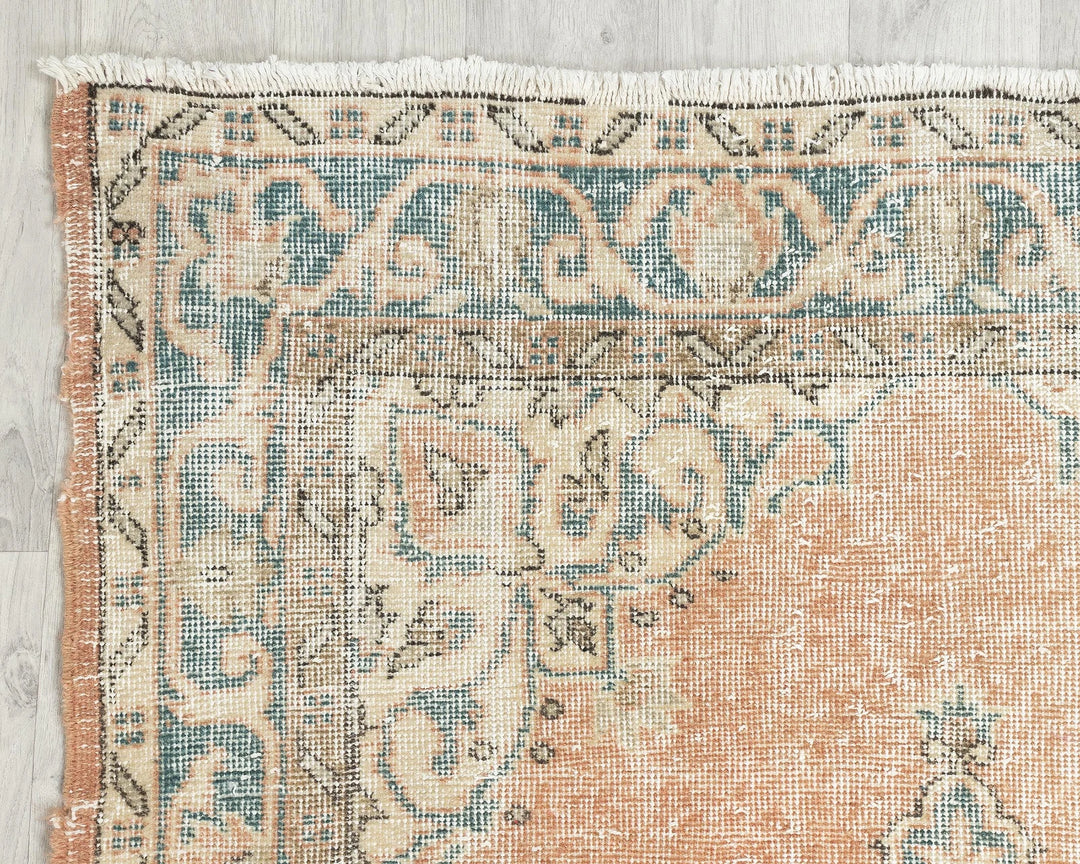 Multicolor Turkish Oushak Rug 3'9" x 6'5" Hand-Knotted | No. VR27212